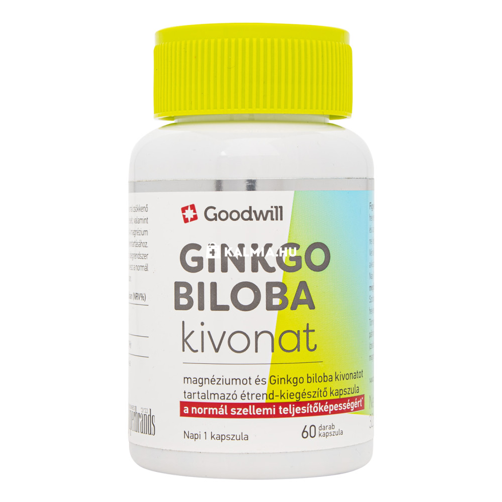 Goodwill Ginkgo biloba kivonat 120 mg kapszula 60 db akciós termékkép 1