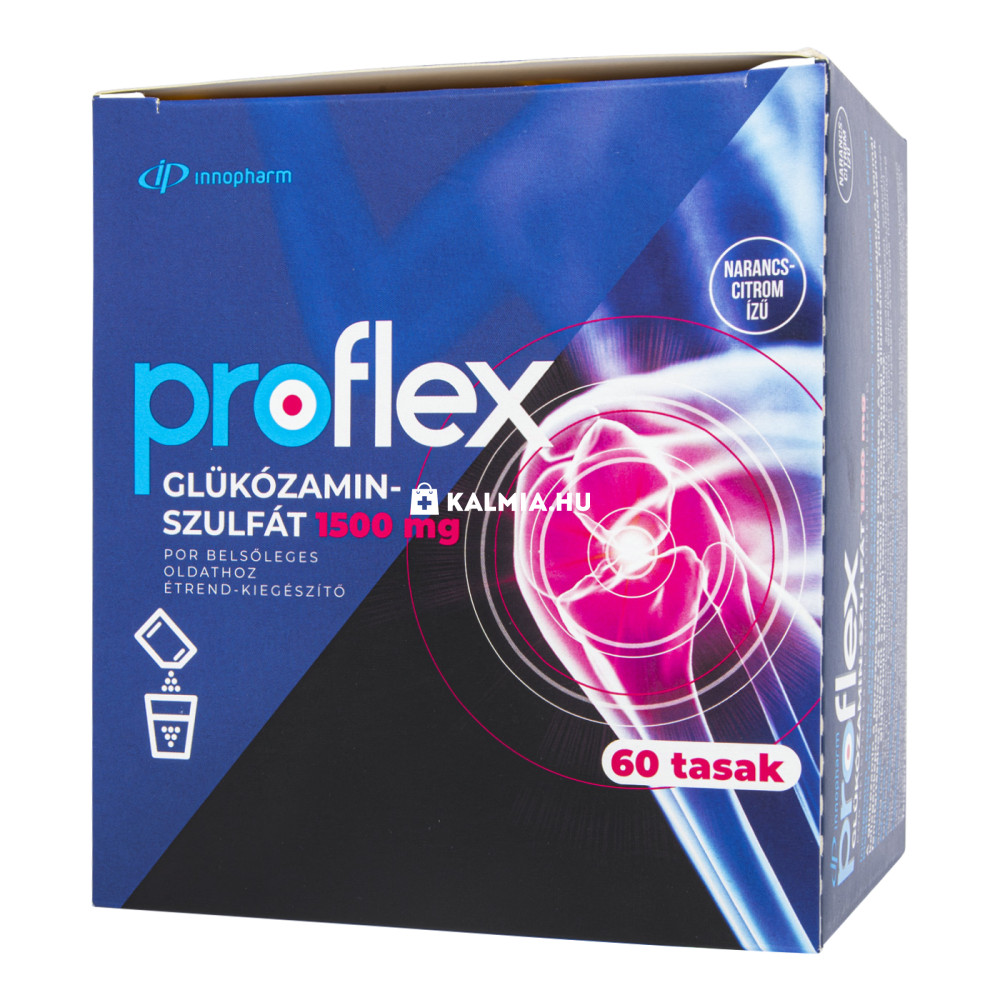 InnoPharm Proflex 1500 mg glükózamin narancs-citrom ízű por 60 db akciós termékkép 1