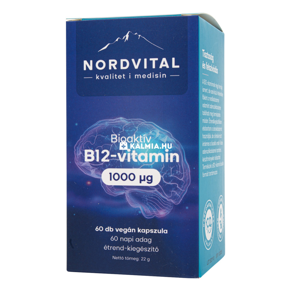 Nordvital B12-vitamin 1000 mcg kapszula 60 db akciós termékkép 1