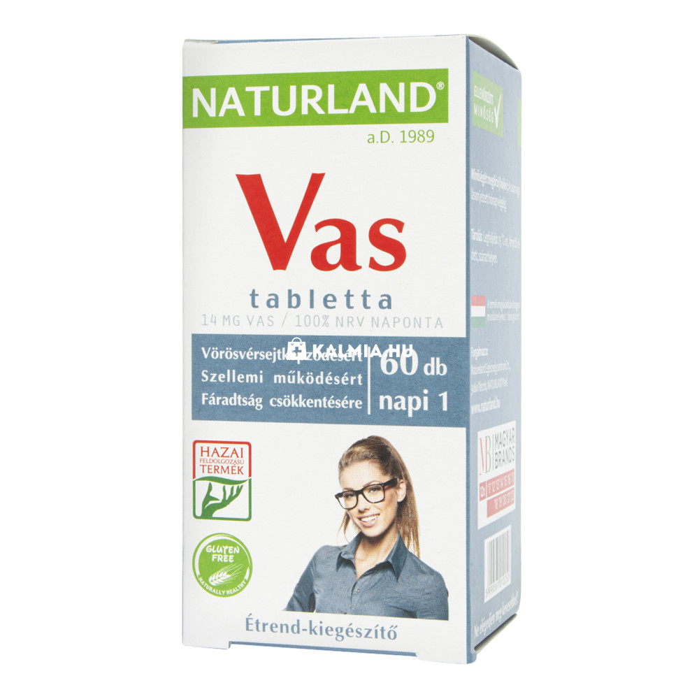 Naturland Vas tabletta 60 db akciós termékkép 1