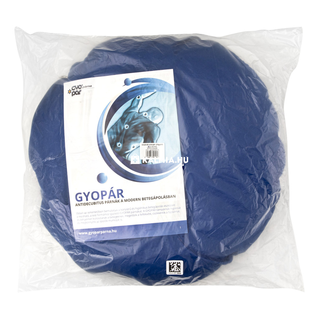 Gyopár S3DIS kerek aranyér párna kék 51 cm akciós termékkép 1